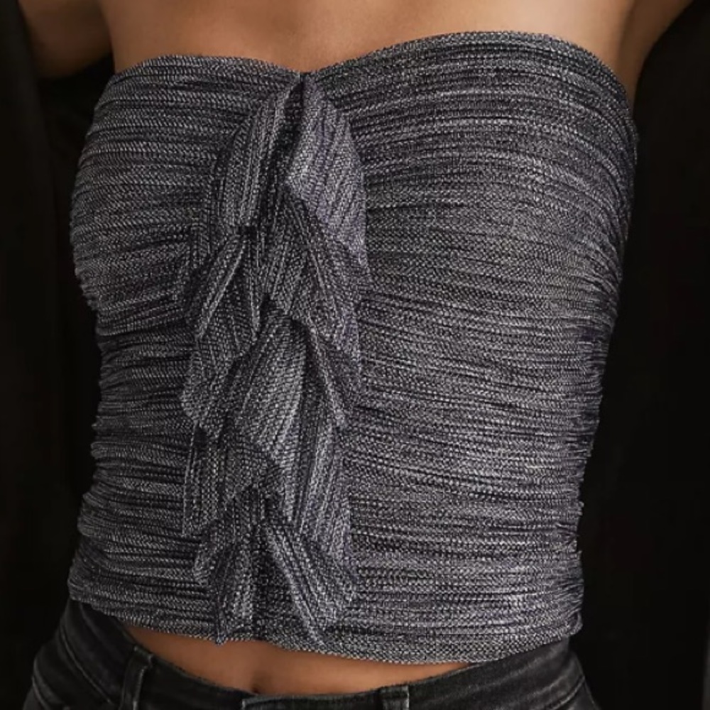 Anthropologie Metallic Top